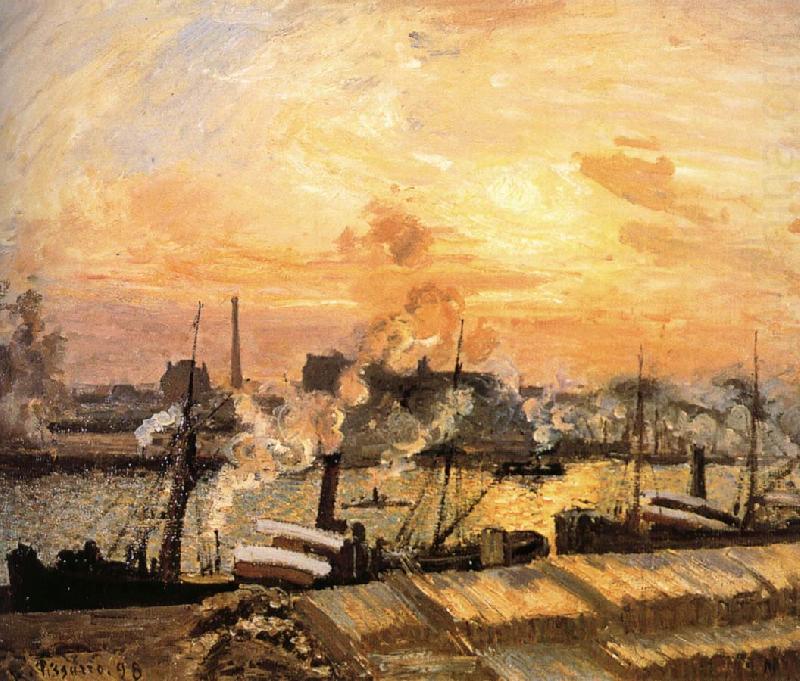 Sunset Pier, Camille Pissarro